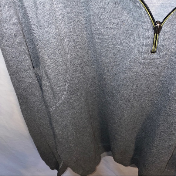 Tommy Bahama Pullover Sweater Men’s Size XL Gray Long Sleeve Zip Collar - Picture 5 of 12